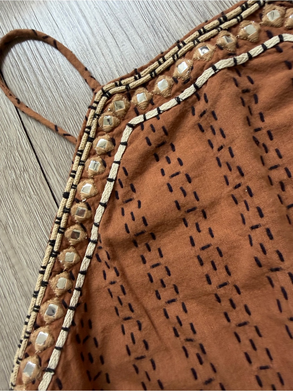 Zara open back brown crop top xs - Picture 3 of 4